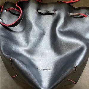 Steve Madden Black Bag with Red Trim